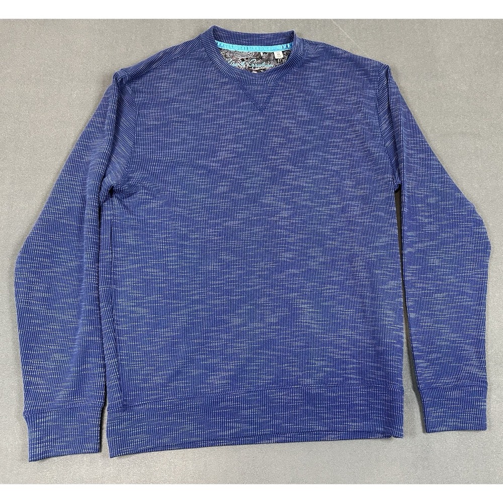 Robert Graham Sweater Mens Medium Blue Long Sleeve Crew Neck Pullover